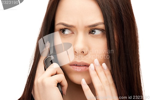 Image of businesswoman with cell phone