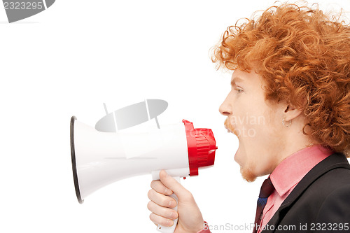 Image of man with megaphone