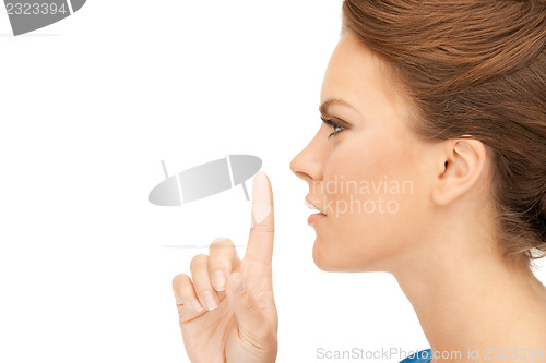 Image of finger on lips
