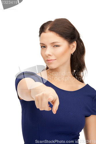 Image of businesswoman pointing her finger