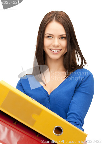 Image of woman with folders