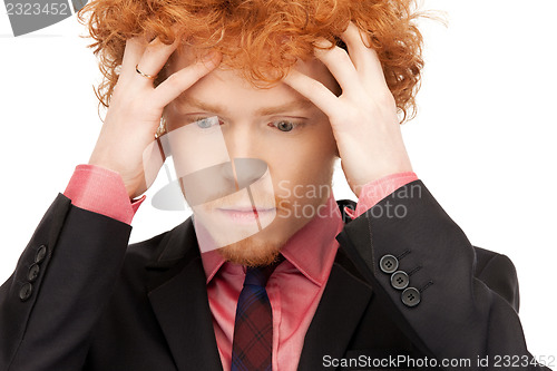 Image of unhappy man