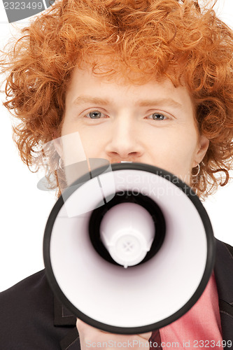 Image of man with megaphone