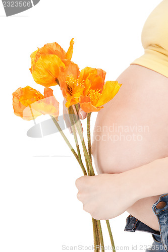 Image of pregnant woman belly