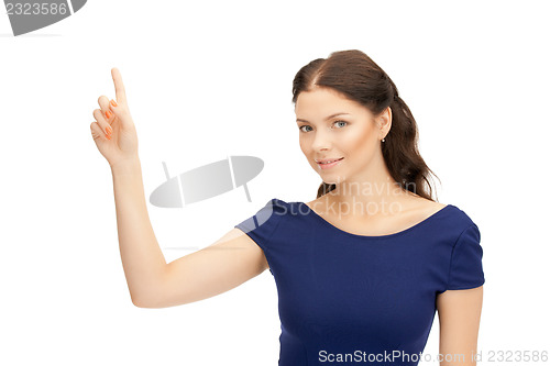 Image of businesswoman pointing her finger