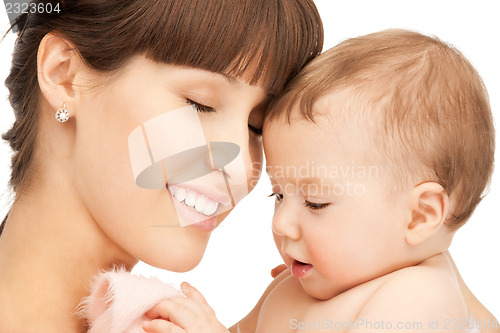 Image of happy mother with adorable baby