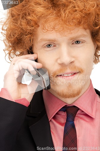 Image of handsome man with cell phone