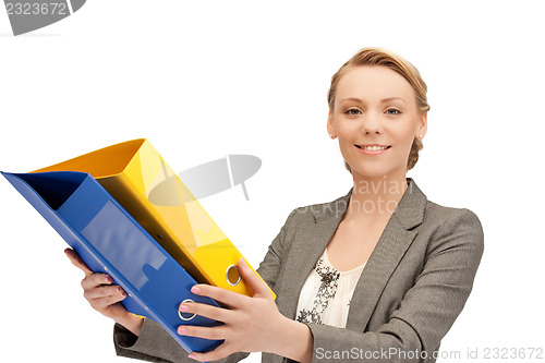 Image of woman with folders