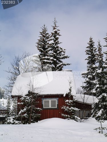 Image of Cottage winter landscape 04.03.2007