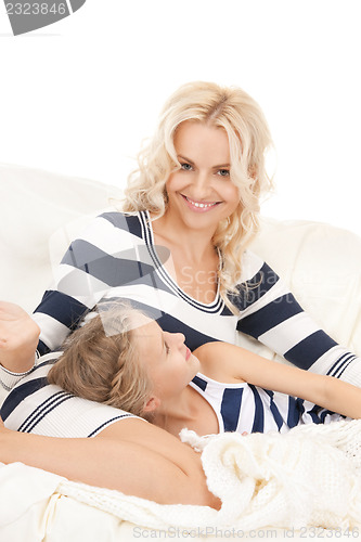 Image of happy mother and little girl