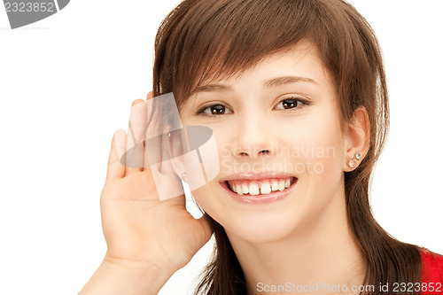 Image of teenage girl listening gossip