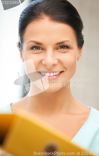 Image of woman with folder