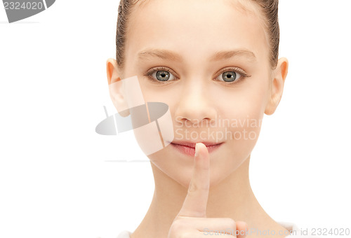 Image of finger on lips