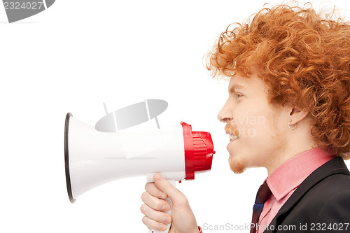 Image of man with megaphone