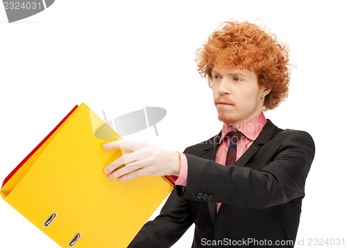 Image of man with folders