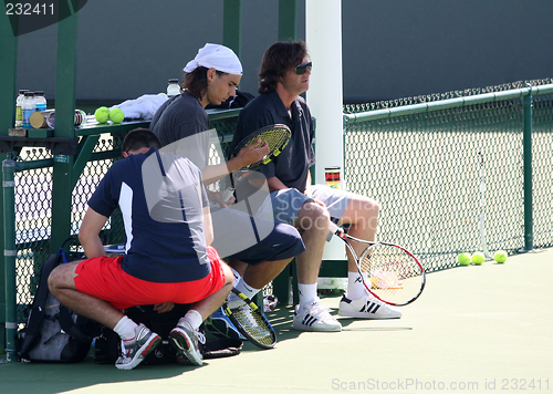Image of Rafael Nadal is having a break