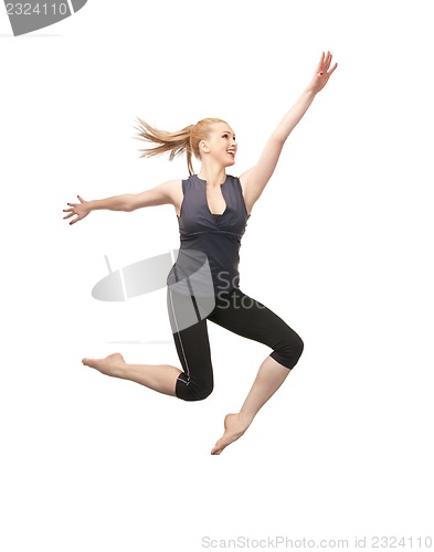 Image of jumping sporty girl