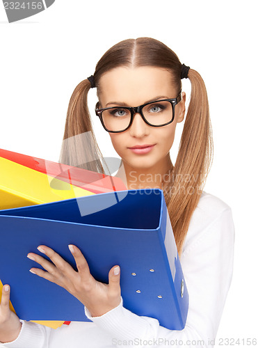 Image of woman with folders