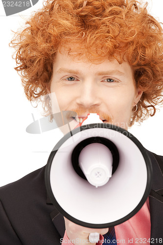 Image of man with megaphone