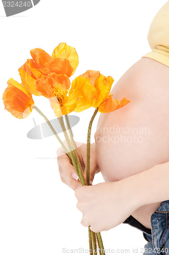 Image of pregnant woman belly