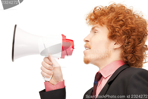 Image of man with megaphone