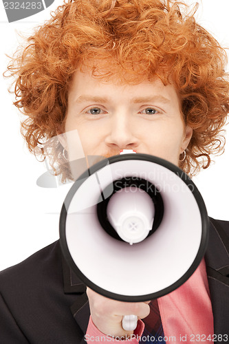 Image of man with megaphone