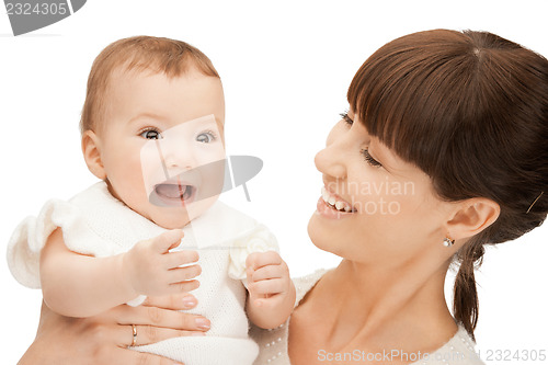 Image of happy mother with adorable baby