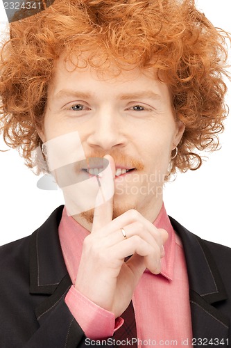 Image of finger on lips