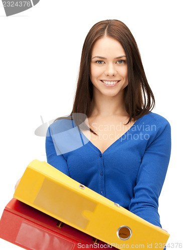 Image of woman with folders