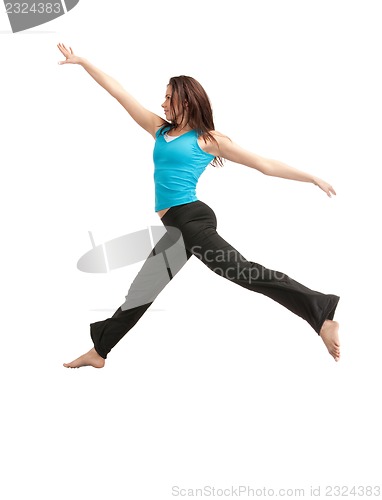 Image of jumping sporty girl