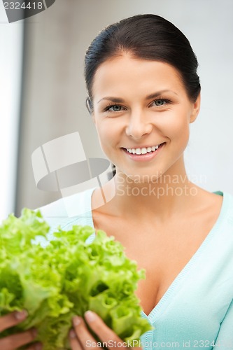 Image of beautiful woman in the kitchen