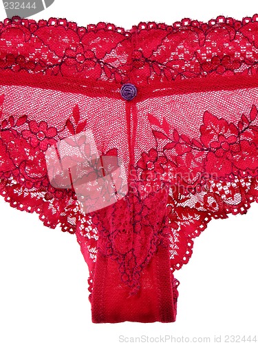 Image of Red lacy panties