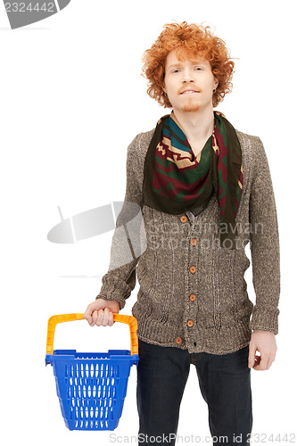 Image of man with shopping cart