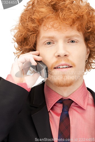 Image of handsome man with cell phone