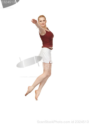 Image of jumping sporty girl