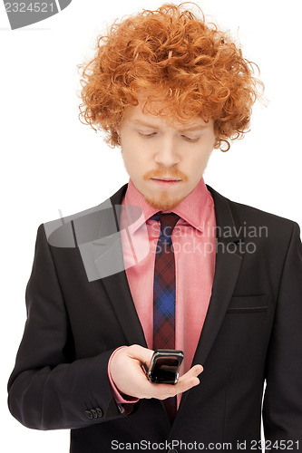 Image of handsome man with cell phone