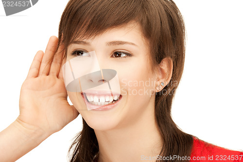 Image of teenage girl listening gossip