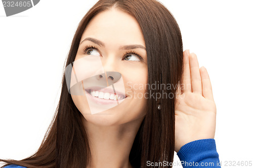 Image of woman listening gossip