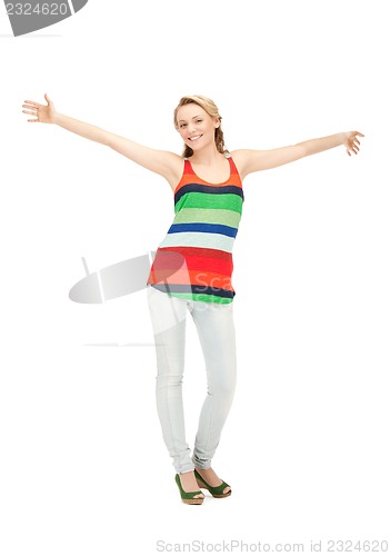 Image of happy and carefree teenage girl