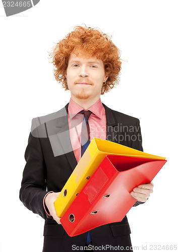 Image of man with folders