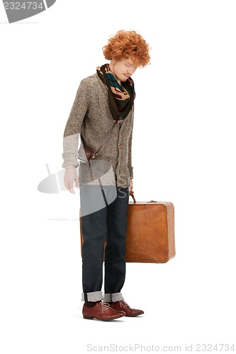 Image of man with suitcase