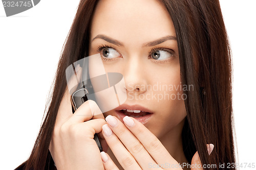 Image of businesswoman with cell phone