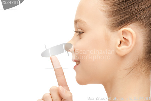 Image of finger on lips