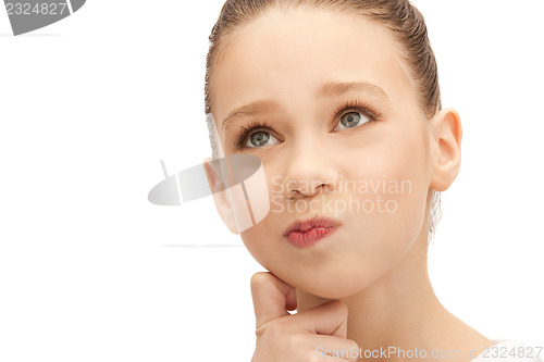 Image of pensive teenage girl