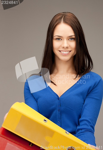 Image of woman with folders