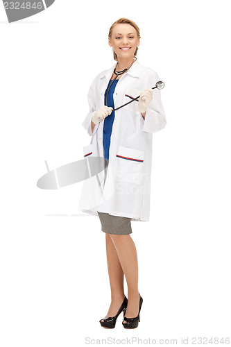 Image of attractive female doctor with stethoscope