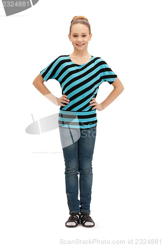 Image of happy and carefree teenage girl