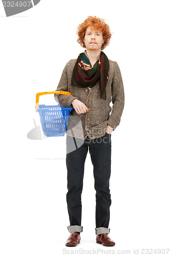 Image of man with shopping cart