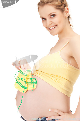 Image of pregnant woman with socks