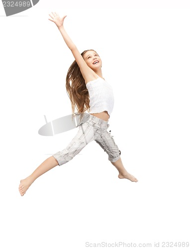 Image of jumping teenage girl